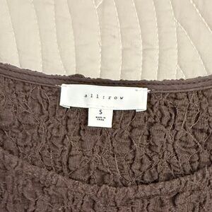 All Row Women's Textured Brown Summer Dress size Small
